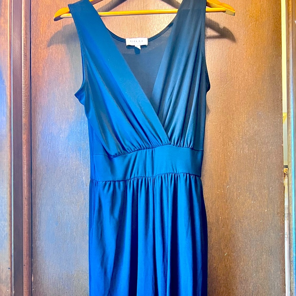 Black sleeveless jumpsuit